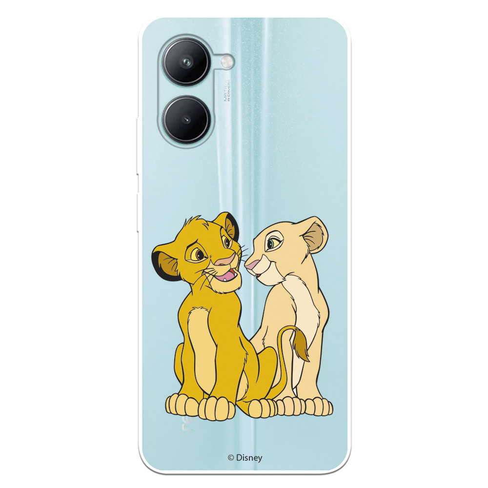 Case For Realme C33 Official Disney Simba And Nala Silhouette The