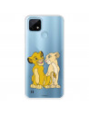 Funda para Realme C21 Oficial de Disney Simba y Nala Silueta - El Rey León