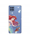Funda para Samsung Galaxy M32 Oficial de Disney Ariel y Sebastián Burbujas - La Sirenita