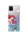 Funda para Samsung Galaxy Note10 Lite Oficial de Disney Ariel y Sebastián Burbujas - La Sirenita