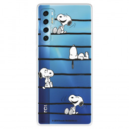 Funda para TCL 20 Pro 5G Oficial de Peanuts Snoopy rayas - Snoopy
