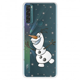 Funda para TCL 20 SE Oficial de Disney Olaf Transparente - Frozen