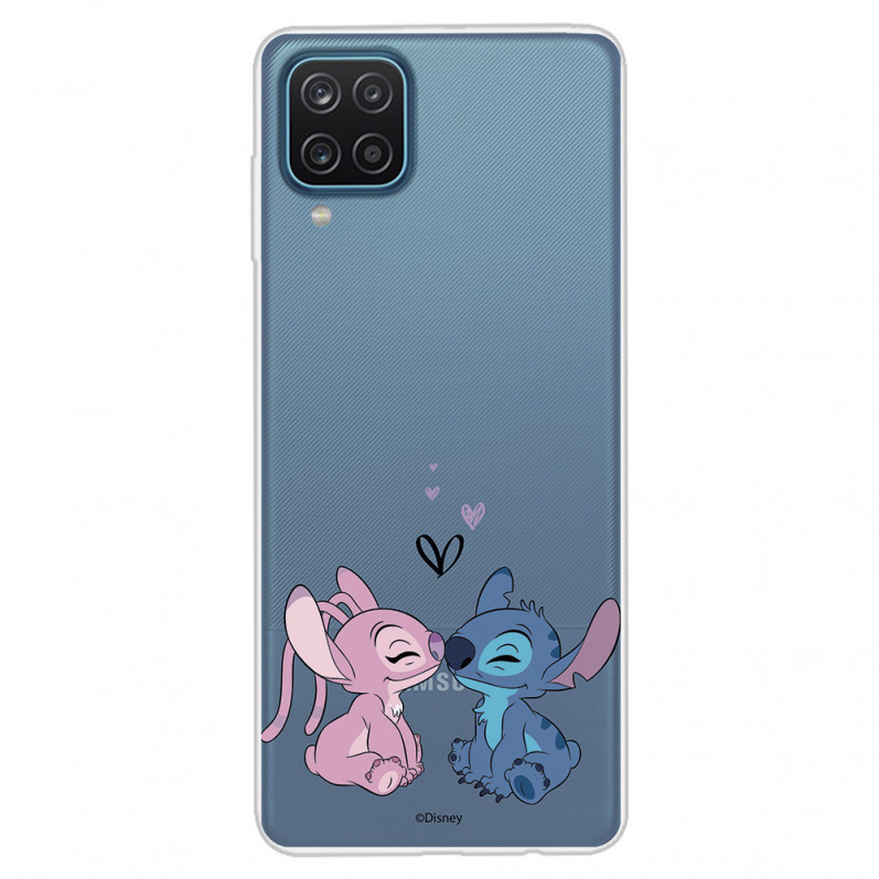 Funda para Samsung Galaxy M12 Oficial de Disney Angel & Stitch Beso - Lilo & Stitch