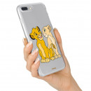 Funda para Samsung Galaxy M12 Oficial de Disney Simba y Nala Silueta - El Rey León
