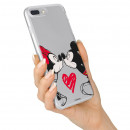 Funda para Samsung Galaxy M12 Oficial de Disney Mickey y Minnie Beso - Clásicos Disney