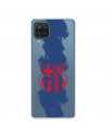 Funda para Samsung Galaxy M12 del Barcelona Escudo Rojo Trazo Azul - Licencia Oficial FC Barcelona