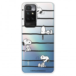 Funda para Xiaomi Redmi 10 Oficial de Peanuts Snoopy rayas - Snoopy