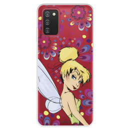 Funda para Samsung Galaxy A03s Oficial de Disney Campanilla Flores - Peter Pan