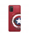 Funda para Samsung Galaxy A03s Oficial de Marvel Capitán América Escudo Transparente - Marvel