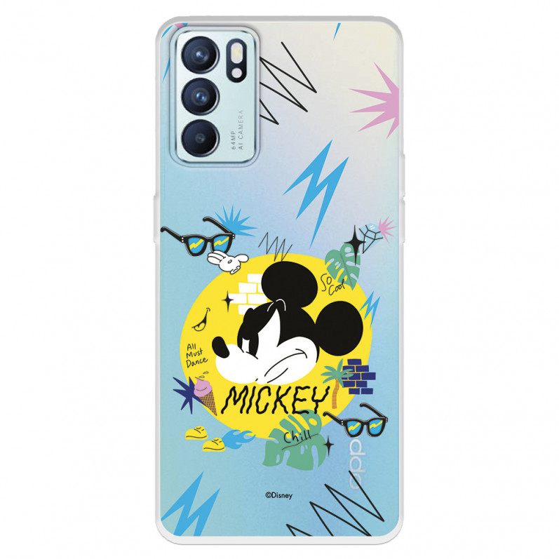 Funda para Oppo Reno6 Oficial de Disney Mickey Mickey Urban - Clásicos Disney