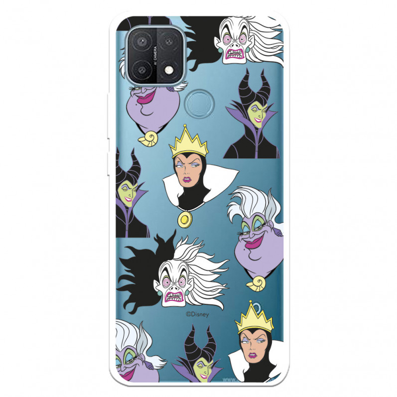 Funda para Oppo A15 Oficial de Disney Villanas Patrón - Villanas Disney