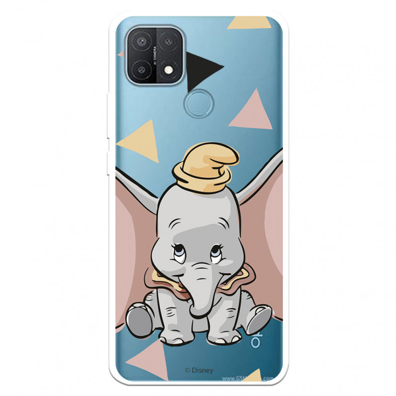 Funda para Oppo A15 Oficial de Disney Dumbo Silueta Transparente - Dumbo