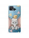 Funda para Oppo A15 Oficial de Disney Dumbo Silueta Transparente - Dumbo