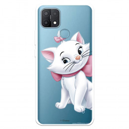 Funda para Oppo A15 Oficial de Disney Marie Silueta - Los Aristogatos