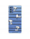 Funda para Samsung Galaxy M52 5G Oficial de Peanuts Snoopy rayas - Snoopy