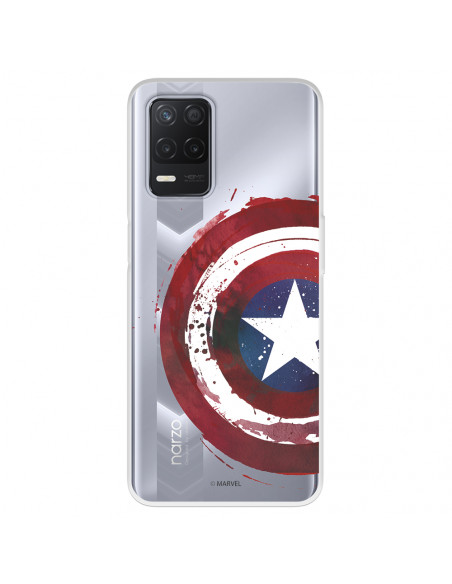 Funda para Xiaomi Poco F3 Oficial de Marvel Capitán América Escudo  Transparente - Marvel