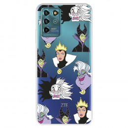 Funda para ZTE Blade V30 Vita Oficial de Disney Villanas Patrón - Villanas Disney