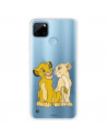 Funda para Realme C21Y Oficial de Disney Simba y Nala Silueta - El Rey León