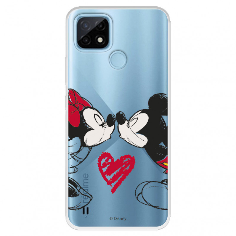 Hülle für Realme C21 Offizielles Disney Mickey und Minnie Kiss – Disney Classics