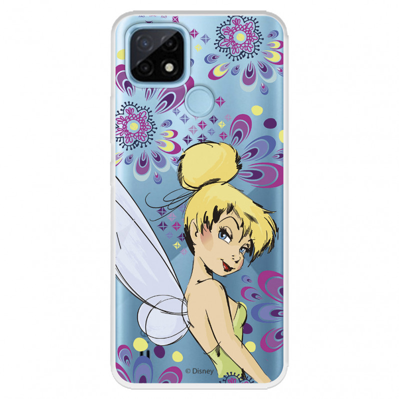 Hülle für Realme C21 Offizielle Disney Tinker Bell Flores - Peter Pan