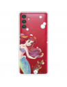 Funda para Samsung Galaxy A13 5G Oficial de Disney Ariel y Sebastián Burbujas - La Sirenita