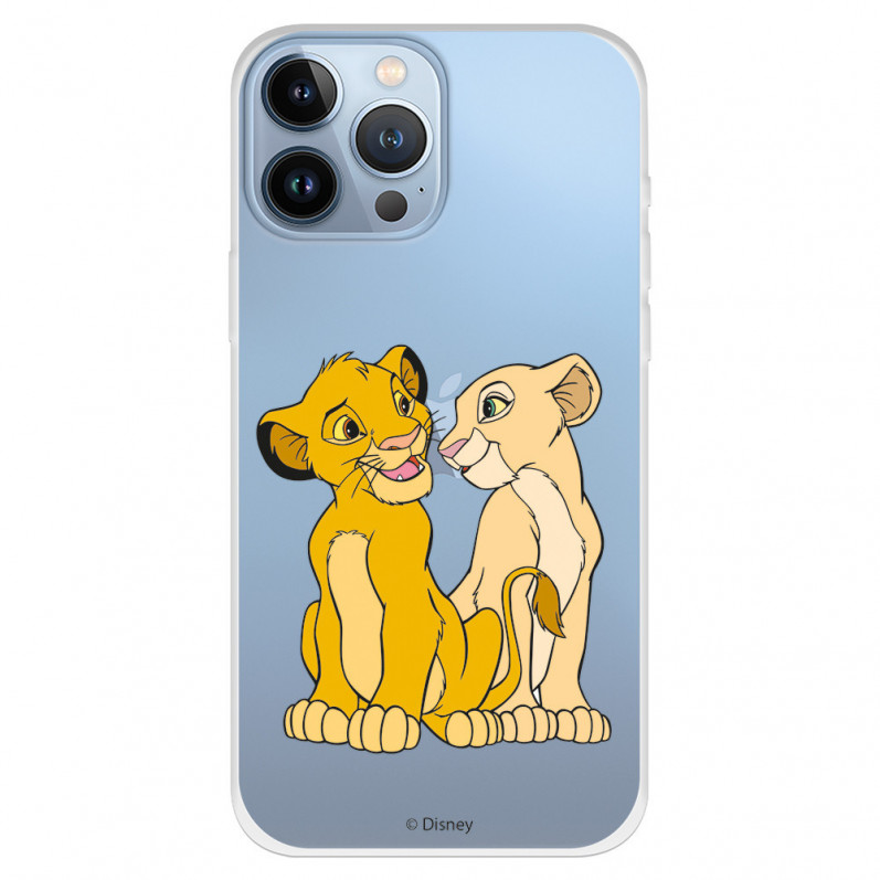 Offizielle Disney Simba und Nala Silhouette iPhone 13 Pro Max Hülle – Der König der Löwen