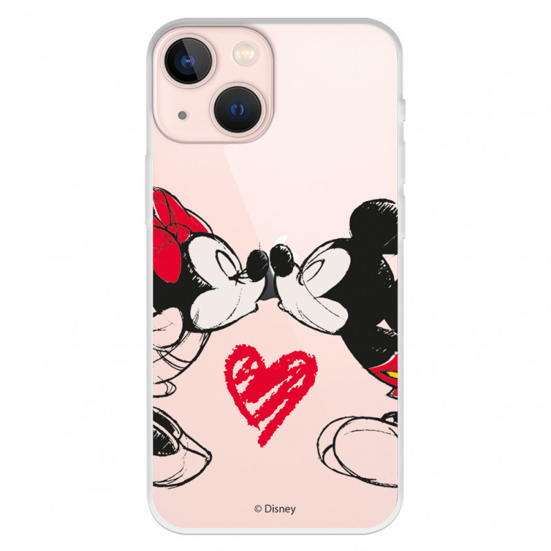 Offizielle Disney Mickey und Minnie Kiss iPhone 13 Mini Hülle – Disney Classics