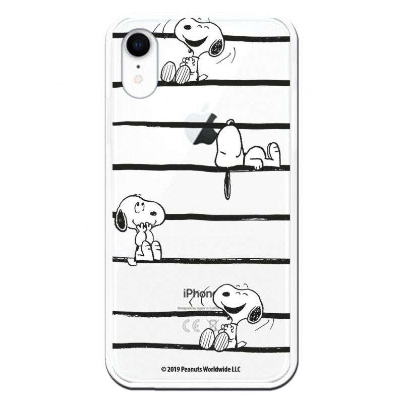 Offizielle Peanuts Snoopy Lines iPhone XR Hülle – Snoopy