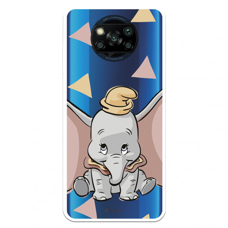 Hülle für Xiaomi Poco X3 Pro Disney Offizielle Dumbo Silhouette Transparent - Dumbo