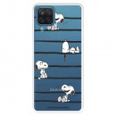 Funda para Samsung Galaxy M22 Oficial de Peanuts Snoopy rayas - Snoopy