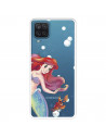 Funda para Samsung Galaxy M22 Oficial de Disney Ariel y Sebastián Burbujas - La Sirenita