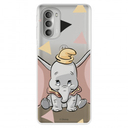 Funda para Motorola Moto G51 5G Oficial de Disney Dumbo Silueta Transparente - Dumbo