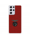 Funda para Samsung Galaxy S21 Ultra del Escudo Fondo Granate  - Licencia Oficial Benfica