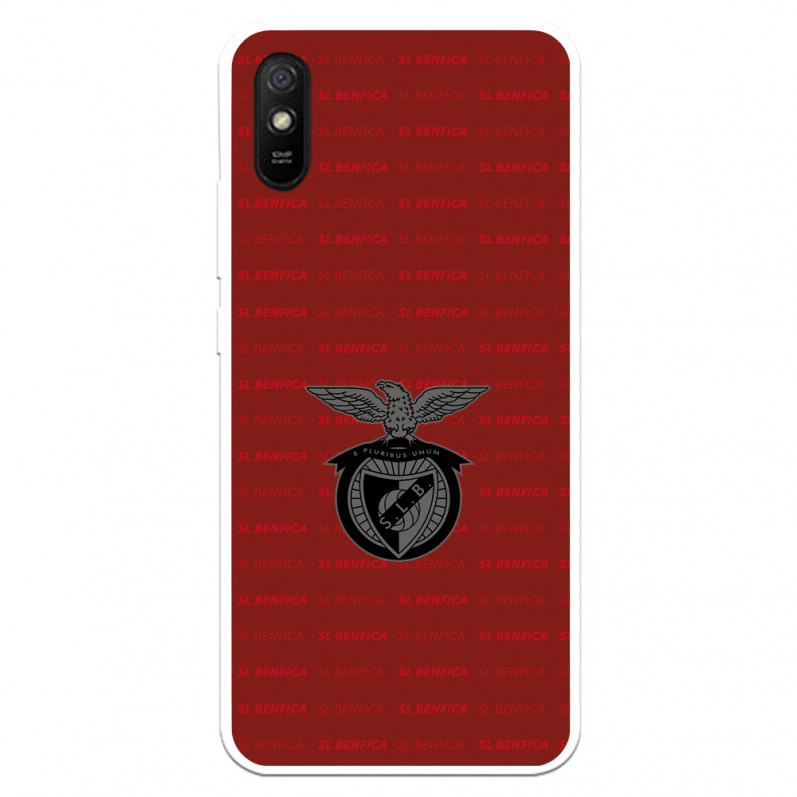 Funda para Xiaomi Redmi 9A del Escudo Fondo Granate  - Licencia Oficial Benfica