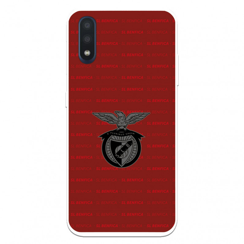 Funda para Samsung Galaxy A01 del Escudo Fondo Granate  - Licencia Oficial Benfica