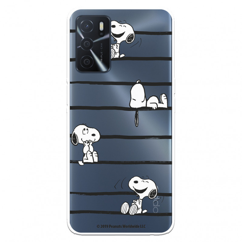 Hülle für Oppo A16 Offizielle Peanuts Snoopy Rayas - Snoopy