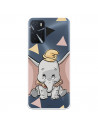 Funda para Oppo A54s Oficial de Disney Dumbo Silueta Transparente - Dumbo