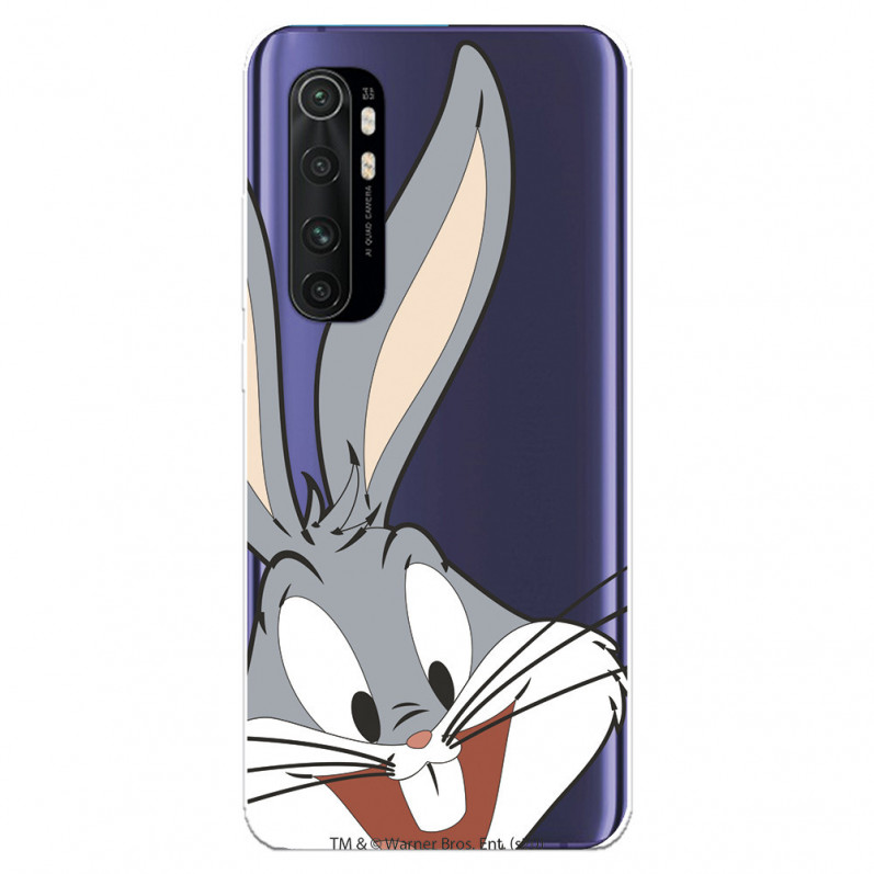 Hülle für Xiaomi Mi Note 10 Lite Offizielle Warner Bros Bugs Bunny transparente Silhouette - Looney Tunes
