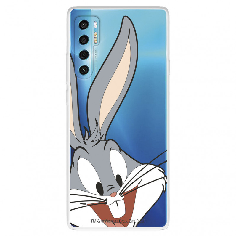 Hülle für TCL 20 Pro 5G Offizielle Warner Bros Bugs Bunny transparente Silhouette - Looney Tunes