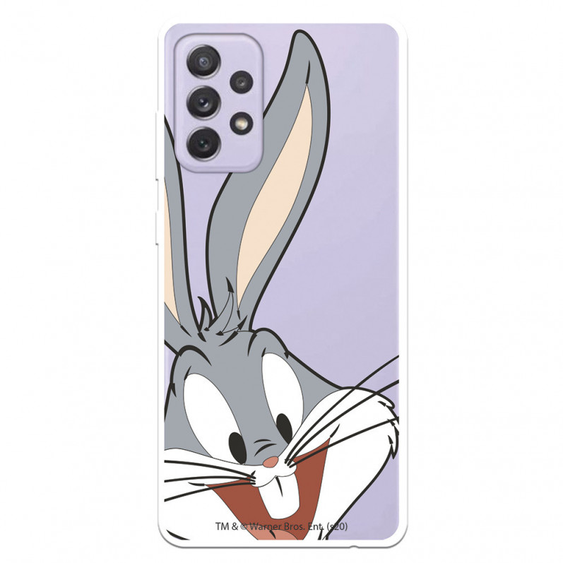 Offizielle Warner Bros Bugs Bunny Silhouette Transparente Hülle für Samsung Galaxy A72 5G – Looney Tunes