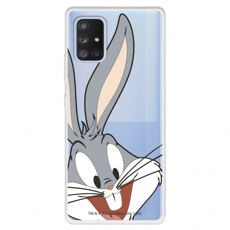 Offizielle Warner Bros Bugs Bunny Silhouette Transparente Hülle für Samsung Galaxy A71 5G – Looney Tunes