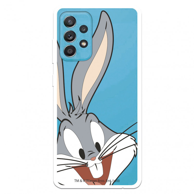 Offizielle Warner Bros Bugs Bunny Silhouette Transparente Hülle für Samsung Galaxy A52 5G – Looney Tunes