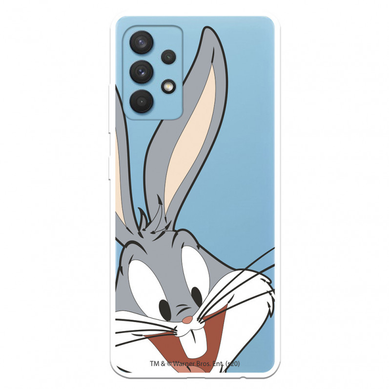 Offizielle Warner Bros Bugs Bunny Transparente Silhouette Samsung Galaxy A32 4G Hülle – Looney Tunes