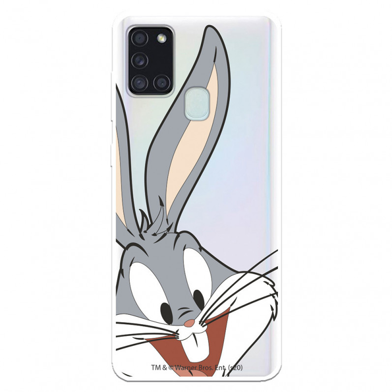 Offizielle Warner Bros Bugs Bunny transparente Silhouette-Hülle für Samsung Galaxy A21S – Looney Tunes