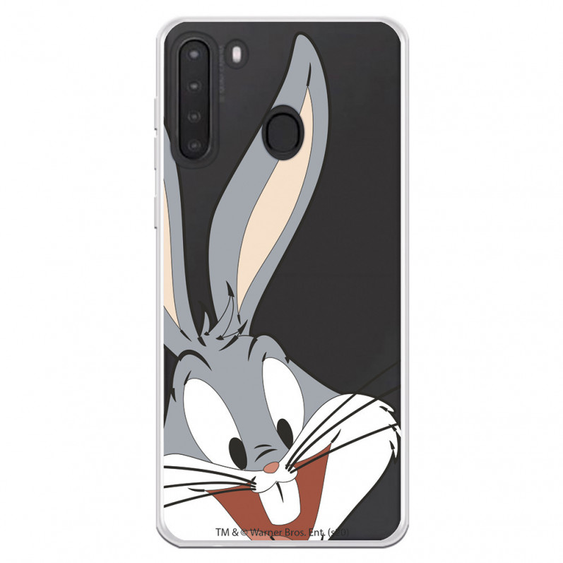 Offizielle Warner Bros Bugs Bunny Transparente Silhouette Samsung Galaxy A21 Hülle – Looney Tunes