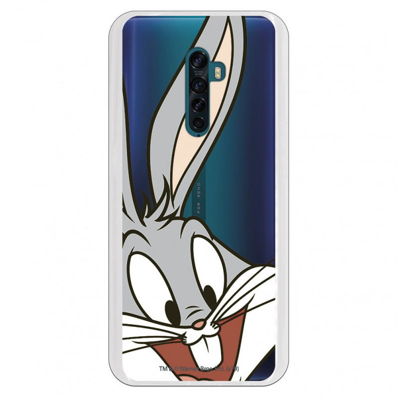 Hülle für Oppo Reno2 Offizielle Warner Bros Bugs Bunny transparente Silhouette – Looney Tunes