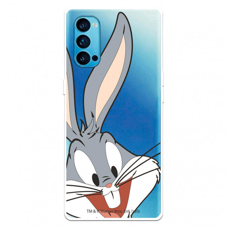 Hülle für Oppo Reno 4 Offizielle Warner Bros Bugs Bunny transparente Silhouette - Looney Tunes