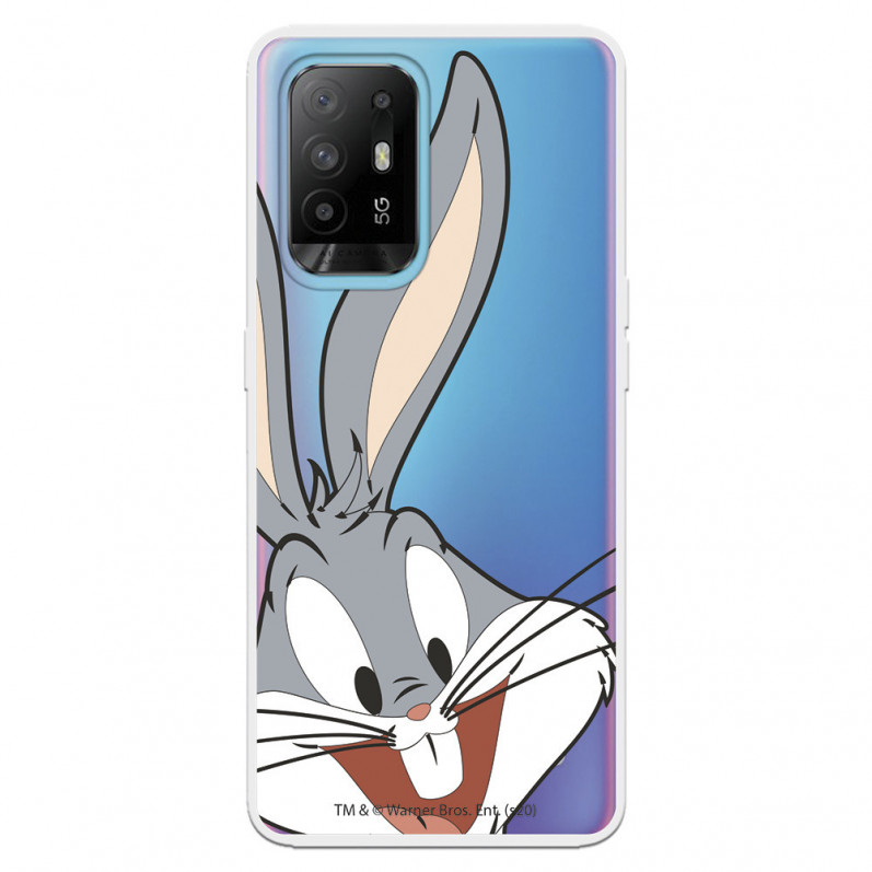 Hülle für Oppo A94 5G Offizielle Warner Bros Bugs Bunny transparente Silhouette - Looney Tunes