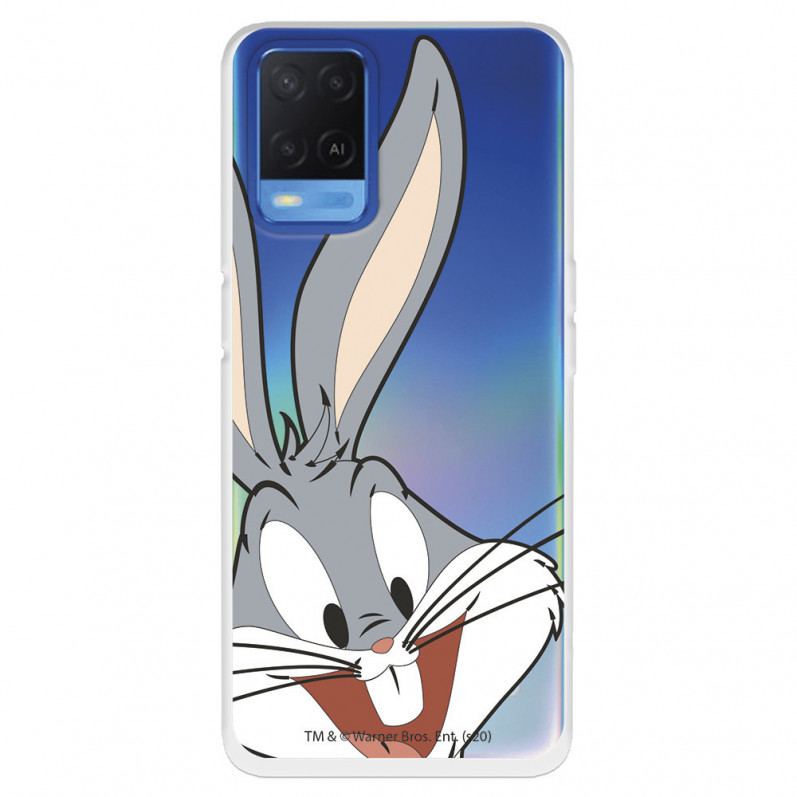 Hülle für Oppo A55 4G Offizielle Warner Bros Bugs Bunny transparente Silhouette - Looney Tunes