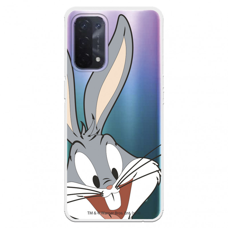 Hülle für Oppo A54 5G Offizielle Warner Bros Bugs Bunny transparente Silhouette - Looney Tunes